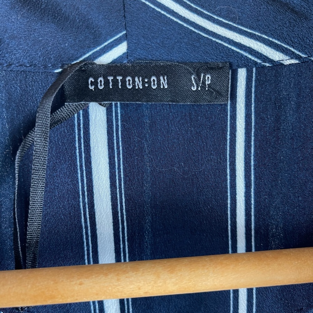 Very Cute Navy Tie Jacket Bolero - Size S - Picture 4 of 7